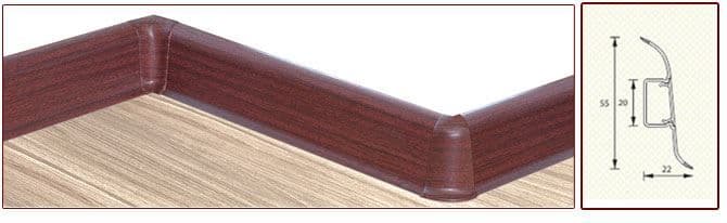 Плинтус "Идеал" пластиковый Комфорт Орех миланский (2500*22*55 мм) — купить в Сарове